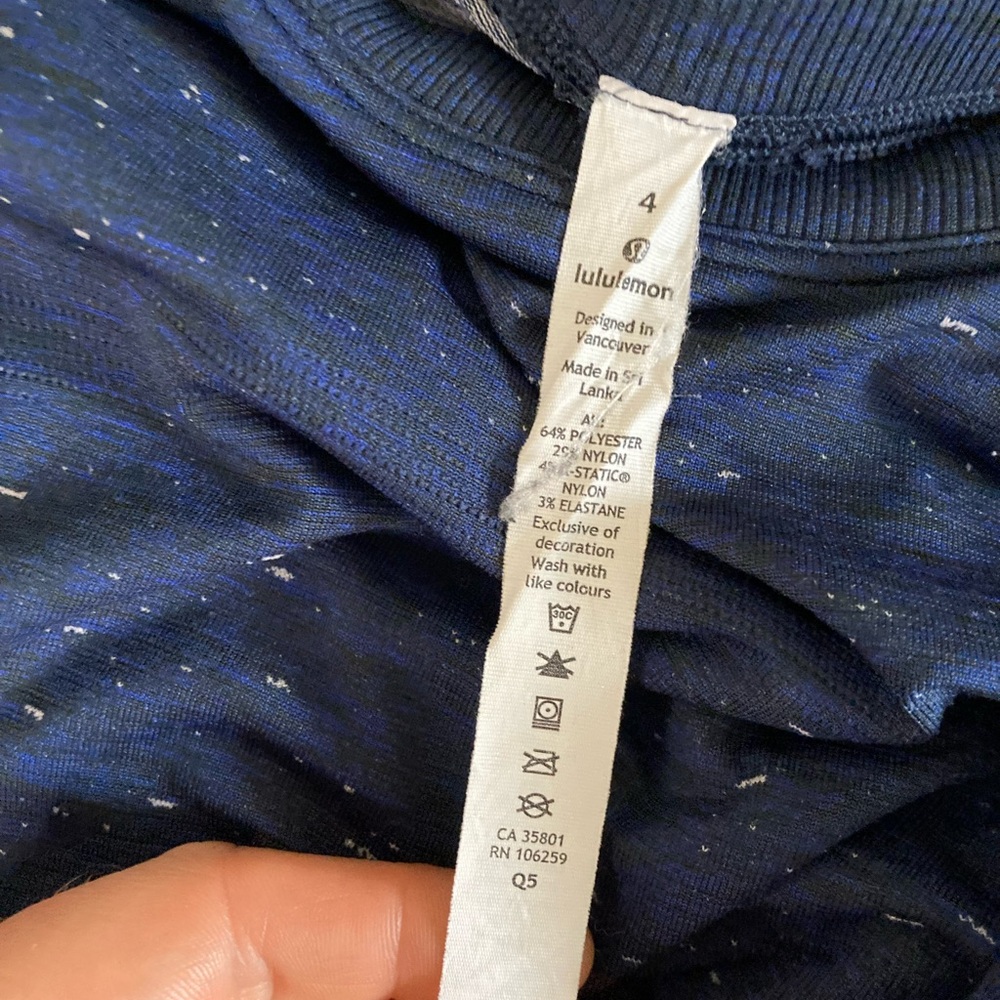 Lululemon Swiftly Relaxed Long Sleeve 2.0 Cosmic Shift Hyper Blue/Black - Picture 9 of 9